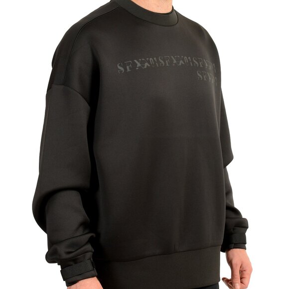 Scuderia Ferrari X Puma Men's Black Logo Print Crewneck Sweatshirt US 2XL IT 56 - Picture 2 of 5